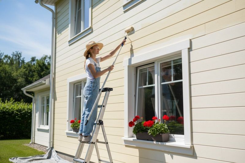 Exterior Staircase Painting in Waco, TX